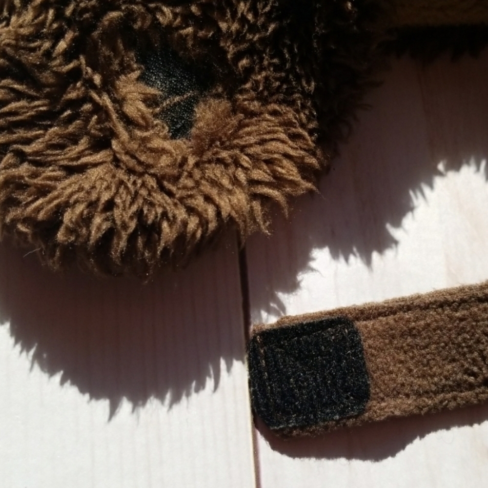 Baby Warm Hat 12-18 Months Fuzzy Cute Brown Bear Hat - Picture 4 of 5